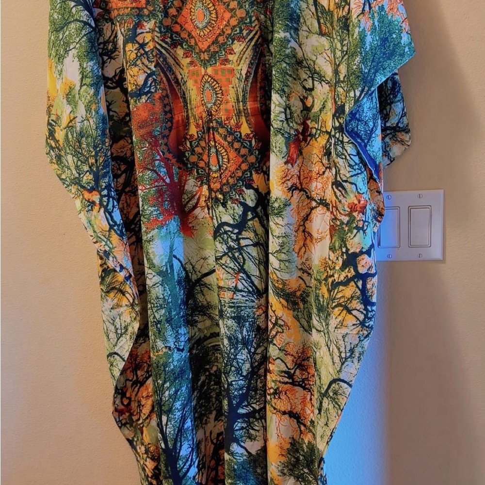 Colorful Tree Pattern Kaftan